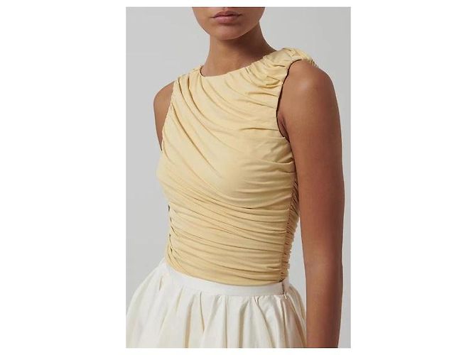 Autre Marque Abadia Body Drapeado Amarelo - vista 5