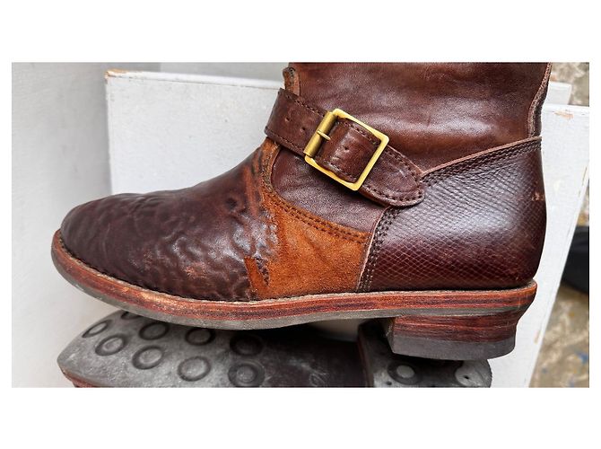 visvim T.W.O. Boots Folk Brown Leather Boots - view 13