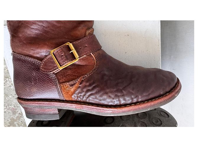 visvim T.W.O. Boots Folk Brown Leather Boots - view 14