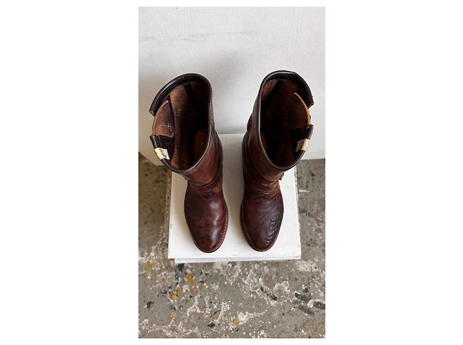 visvim T.W.O. Boots Folk Brown Leather Boots - view 7