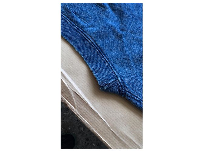 Visvim I.C.T. Jumbo Crew 3/4 Crash Pullover Hellindigo Blau - Ansicht 15