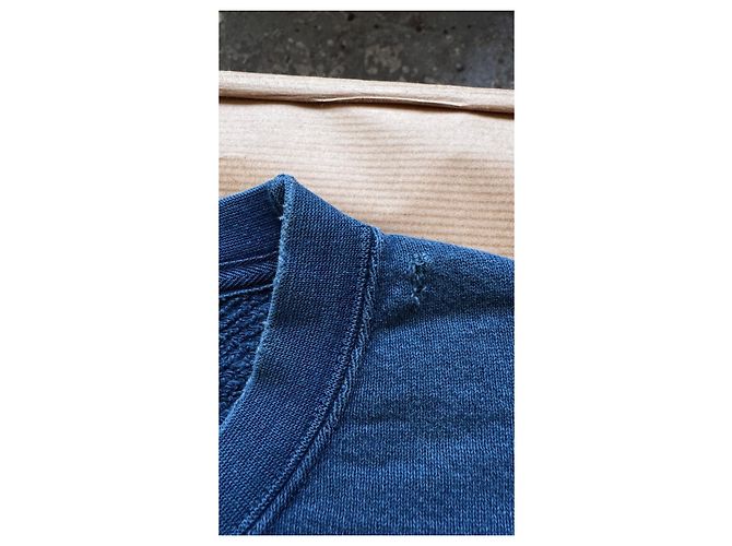Visvim I.C.T. Jumbo Crew 3/4 Crash Pullover Hellindigo Blau - Ansicht 3
