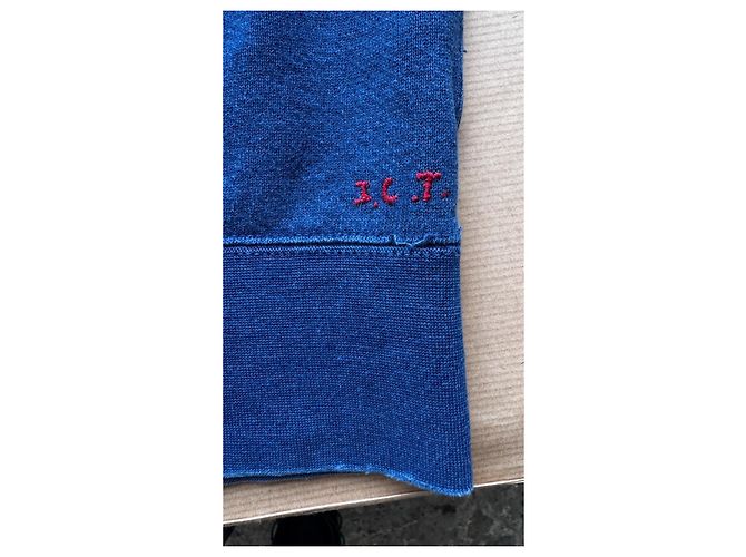 Visvim I.C.T. Jumbo Crew 3/4 Crash Pullover Hellindigo Blau - Ansicht 6