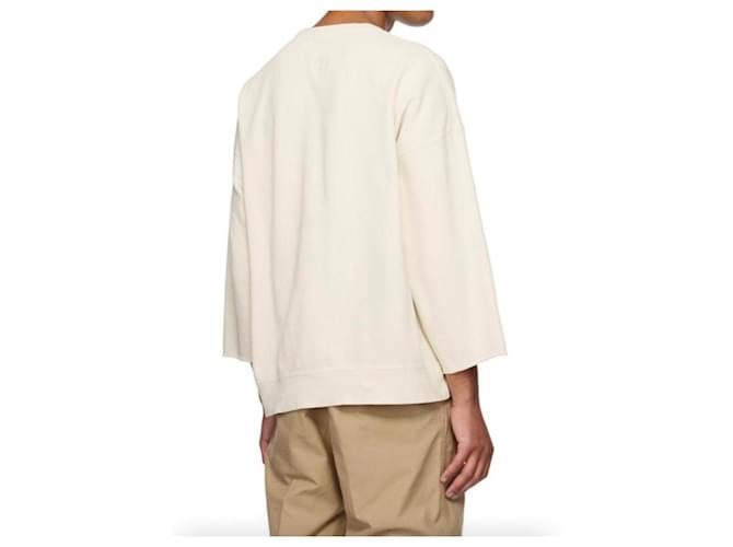 visvim Jumbo SB 3/4 Ärmel Sweatshirt Off White Roh - Ansicht 18