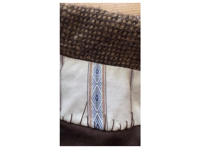 Visvim Gilet Granger Tweed Donegal - Marrone - vista 11