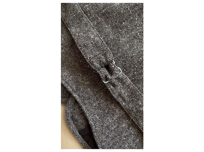 Visvim Gilet Granger Tweed Donegal - Marrone - vista 15
