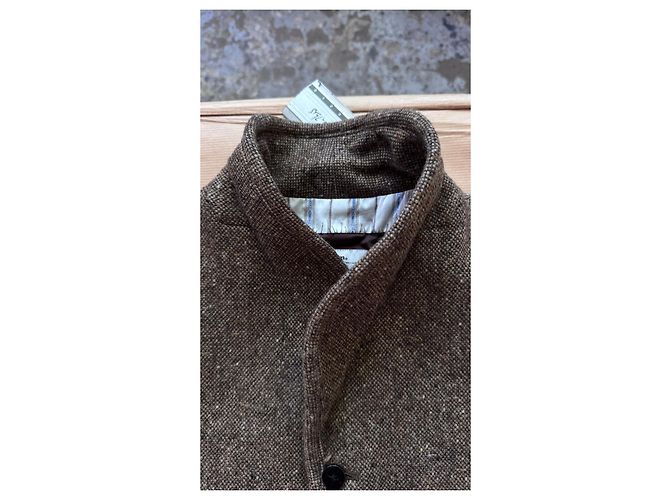 Visvim Gilet Granger Tweed Donegal - Marrone - vista 3