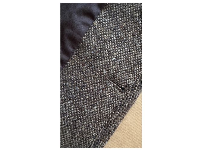 Visvim Gilet Granger Tweed Donegal - Marrone - vista 8