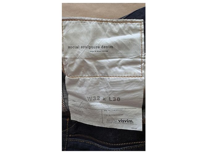 visvim 03R Social Sculpture Denim Jeans Navy W32 L30 Blu - vista 7