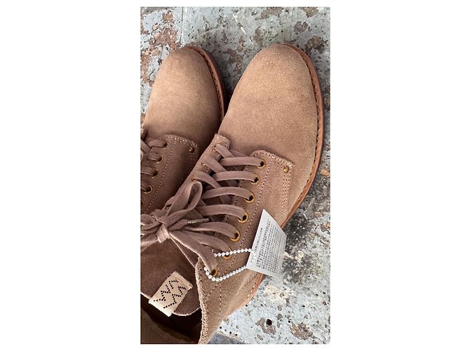 visvim Brigadier Boots Folk Suede Boots - Sand Braun Beige - Ansicht 10