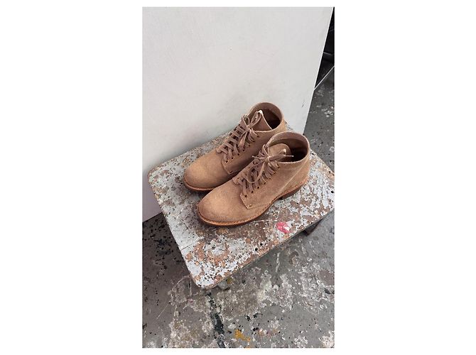 visvim Brigadier Boots Folk Suede Boots - Sand Braun Beige - Ansicht 2