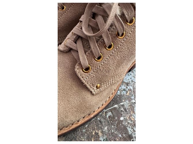 visvim Brigadier Boots Folk Suede Boots - Sand Braun Beige - Ansicht 3