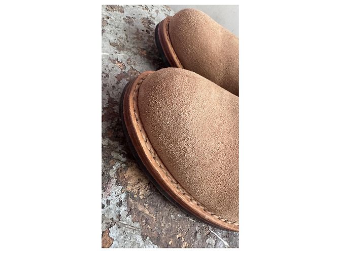 visvim Brigadier Boots Folk Suede Boots - Sand Braun Beige - Ansicht 4