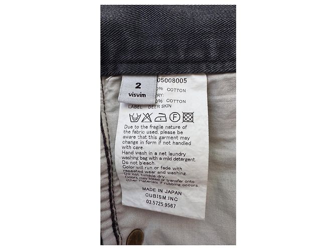 visvim Fluxus 03 Chino Cotone Giza Grigio Blu Grigio antracite - vista 12