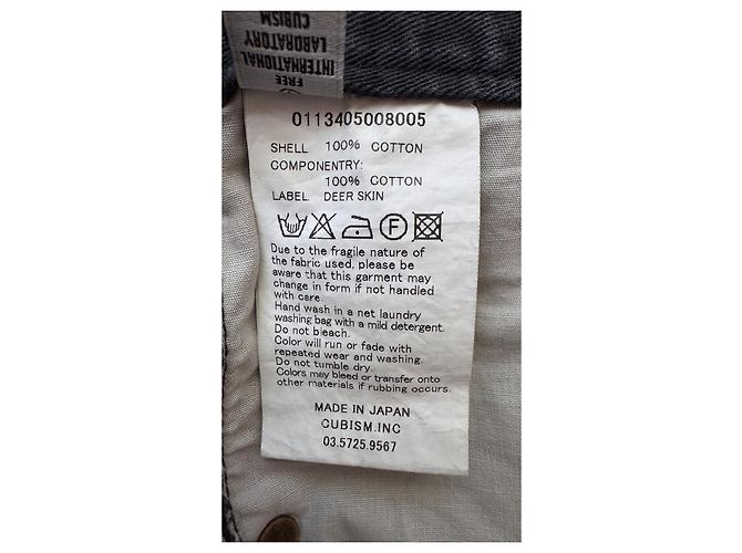 visvim Fluxus 03 Chino Cotone Giza Grigio Blu Grigio antracite - vista 14