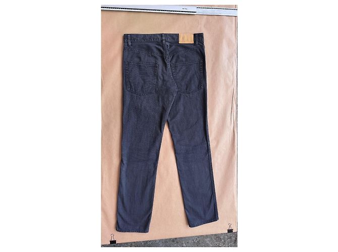 visvim Fluxus 03 Chino Cotone Giza Grigio Blu Grigio antracite - vista 15