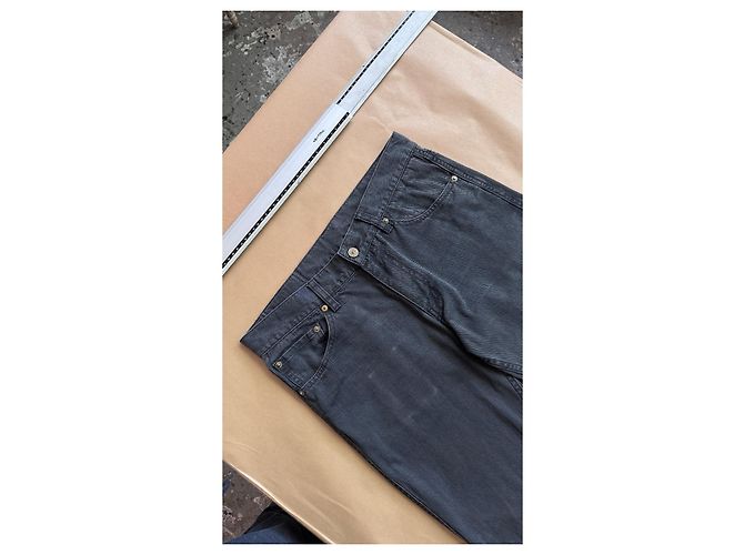 visvim Fluxus 03 Chino Cotone Giza Grigio Blu Grigio antracite - vista 2