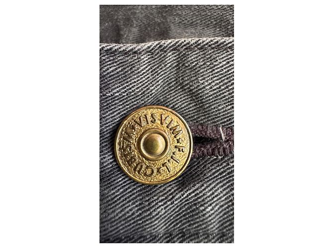 visvim Fluxus 03 Chino Cotone Giza Grigio Blu Grigio antracite - vista 6