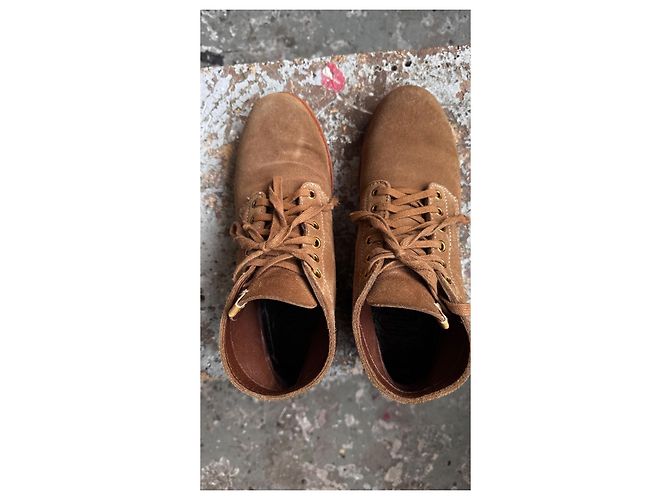 Visvim Brigadier Boots Mid-Folk Camel Scamosciate US9 Marrone - vista 15