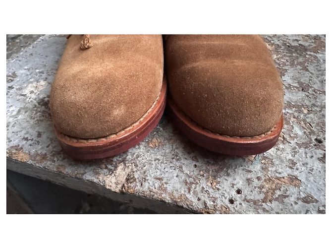 Visvim Brigadier Boots Mid-Folk Camel Scamosciate US9 Marrone - vista 19
