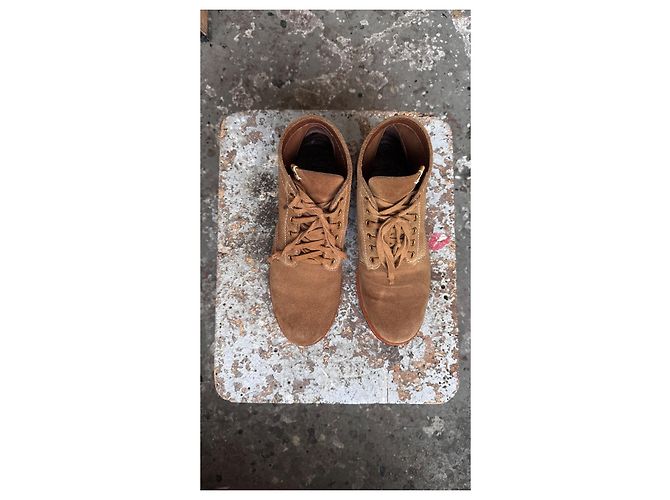 Visvim Brigadier Boots Mid-Folk Camel Scamosciate US9 Marrone - vista 2