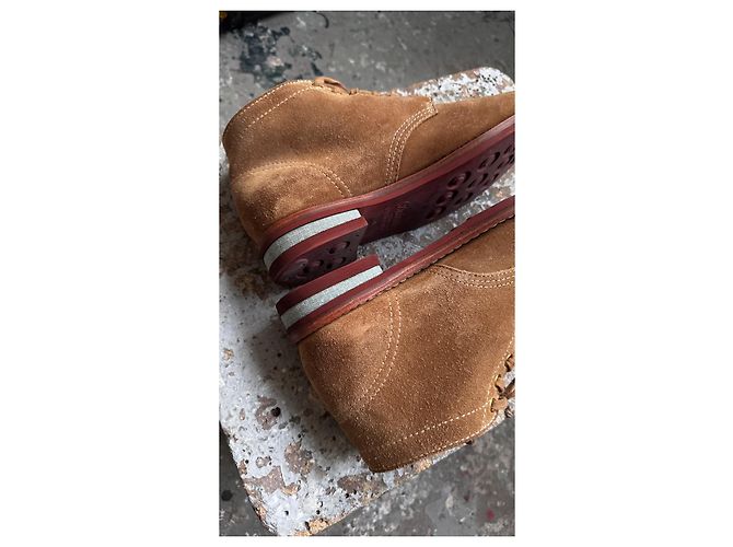 Visvim Brigadier Boots Mid-Folk Camel Scamosciate US9 Marrone - vista 5