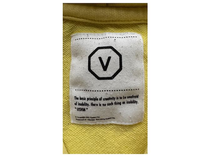 visvim Sudadera con capucha de algodón Amarillo Claro - vista 10