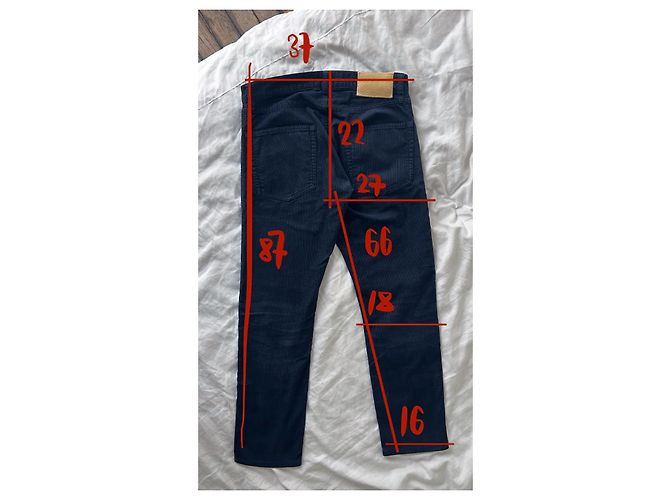 visvim Fluxus 10 Pantaloni Corduroy Blu Profondo XS Blu scuro - vista 10