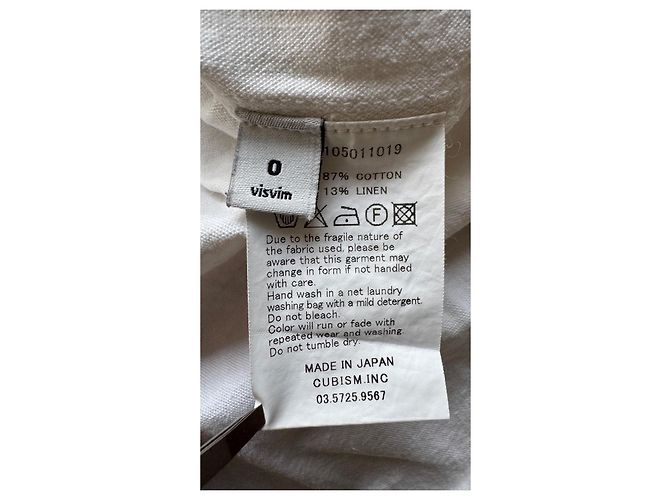 Visvim Long Rider Camicia a Maniche Lunghe Bleached F.I.L. Exclusive Bianco - vista 13
