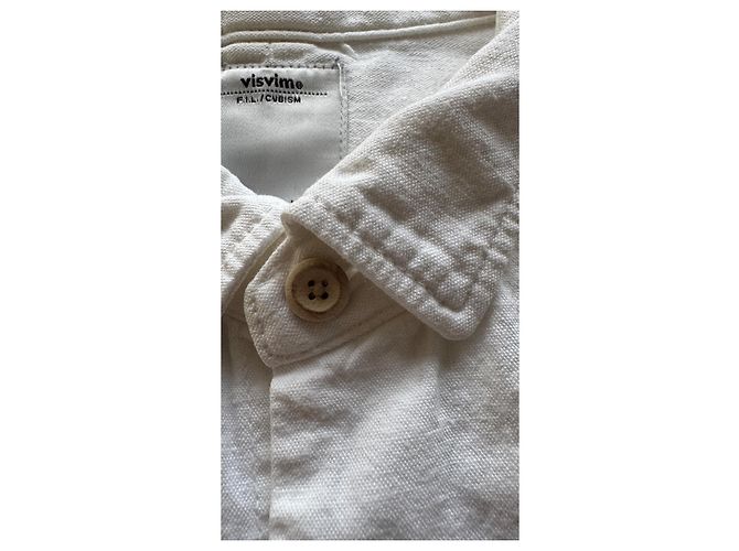 Visvim Long Rider Camicia a Maniche Lunghe Bleached F.I.L. Exclusive Bianco - vista 2