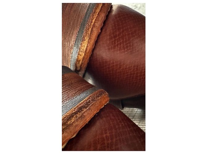 Stivali Visvim T.W.O. Boots Folk Cordovan Marrone Bordò - vista 11