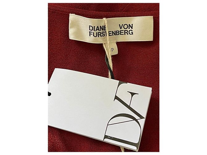 Diane Von Furstenberg Cocktailkleid mit Rüschen - Bordeaux - Ansicht 5