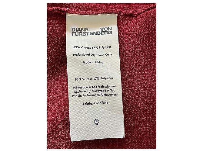 Diane Von Furstenberg Cocktailkleid mit Rüschen - Bordeaux - Ansicht 6