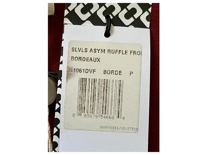 Diane Von Furstenberg Cocktailkleid mit Rüschen - Bordeaux - Ansicht 7