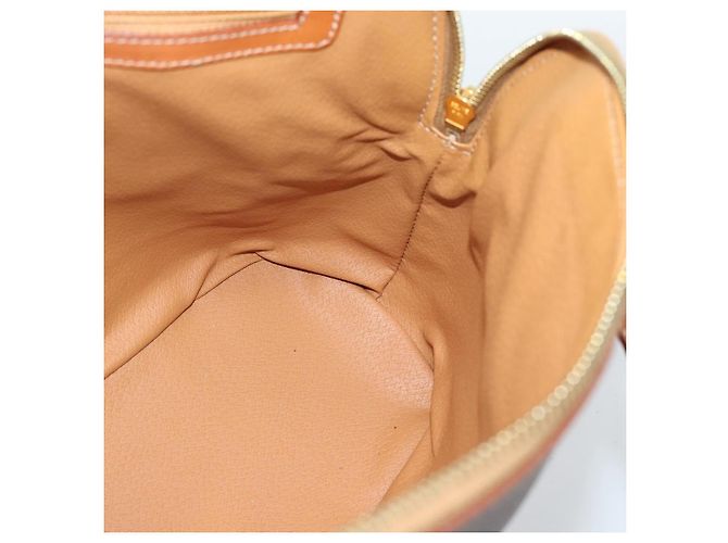 Céline Borsa CELINE Macadam Canvas PVC Pelle 2way Marrone Oro Auth 188224SAV D'oro - vista 21