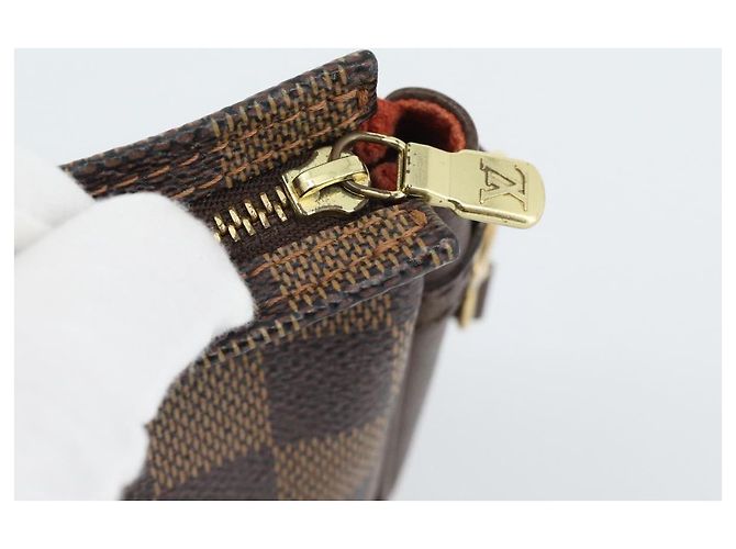 LOUIS VUITTON Damier Ebene Trousse Makeup Pouch N51982 LV Auth ka4893V - vista 10