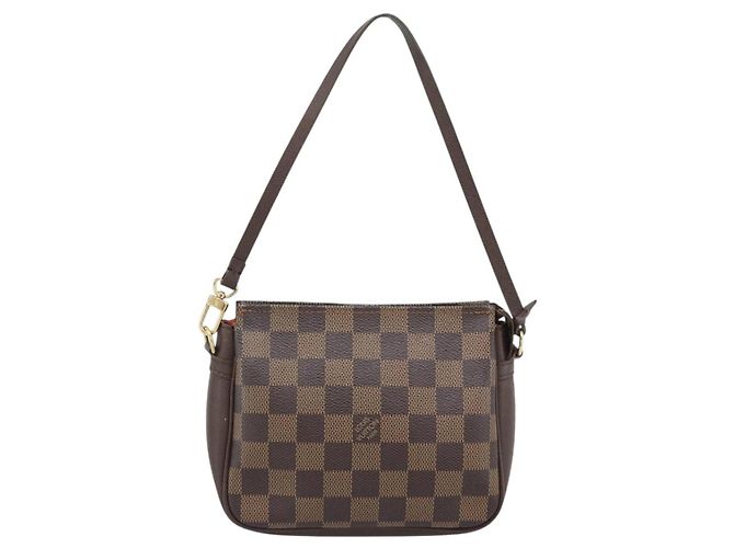LOUIS VUITTON Damier Ebene Trousse Makeup Pouch N51982 LV Auth ka4893V - vista 13