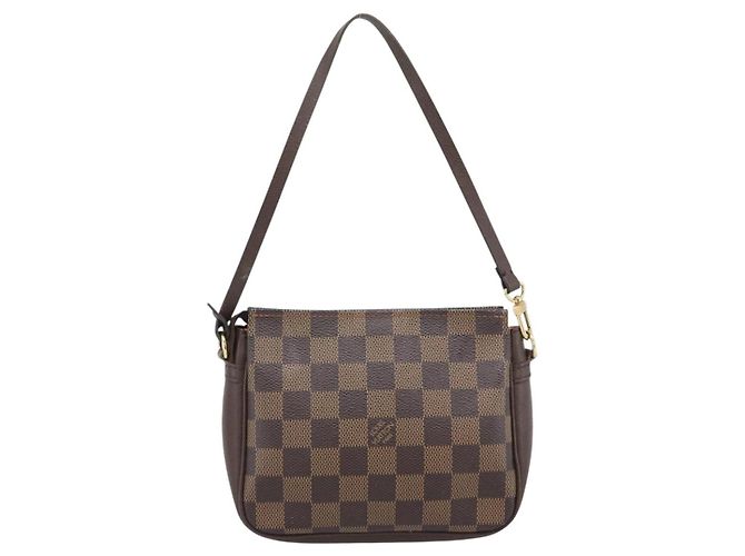 LOUIS VUITTON Damier Ebene Trousse Makeup Pouch N51982 LV Auth ka4893V - vista 2