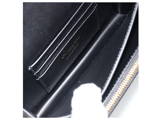 Borsa a tracolla Christian Dior Cannage Miss Caro in pelle nera e oro Auth 188849SAM Nero D'oro - vista 10
