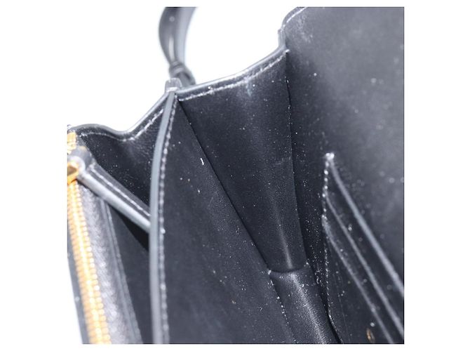 Borsa a tracolla Christian Dior Cannage Miss Caro in pelle nera e oro Auth 188849SAM Nero D'oro - vista 22
