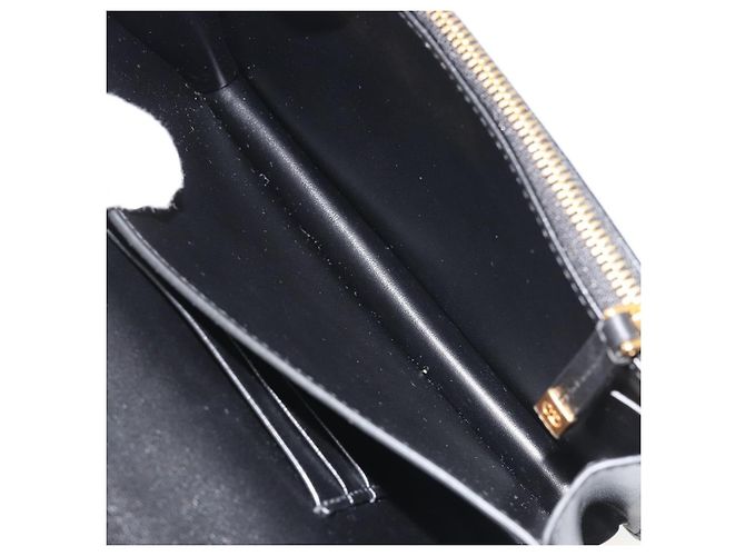 Borsa a tracolla Christian Dior Cannage Miss Caro in pelle nera e oro Auth 188849SAM Nero D'oro - vista 23