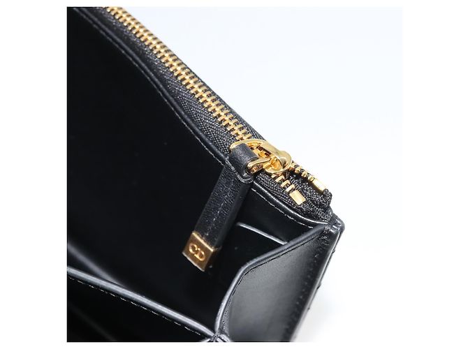 Borsa a tracolla Christian Dior Cannage Miss Caro in pelle nera e oro Auth 188849SAM Nero D'oro - vista 24