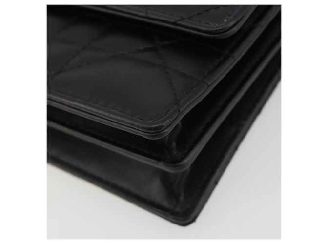 Borsa a tracolla Christian Dior Cannage Miss Caro in pelle nera e oro Auth 188849SAM Nero D'oro - vista 9