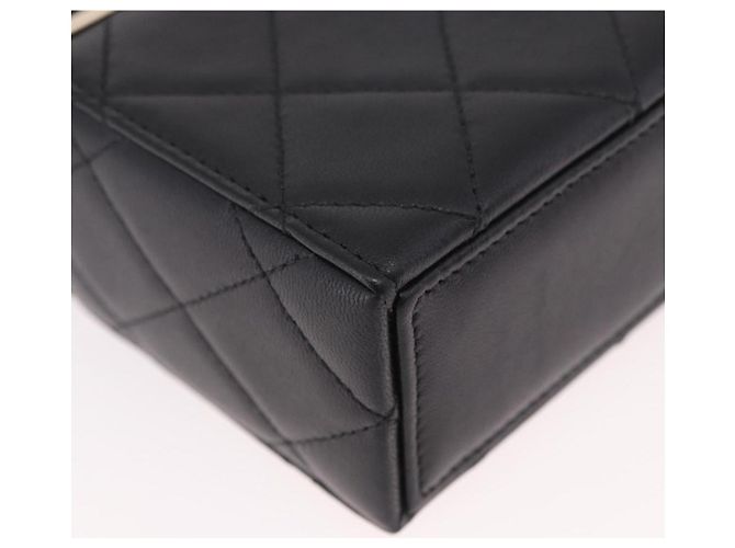 CHANEL Matelasse Chain Shoulder Bag Lamb Skin Black Gold CC Auth 187480SAM Nero D'oro - vista 9