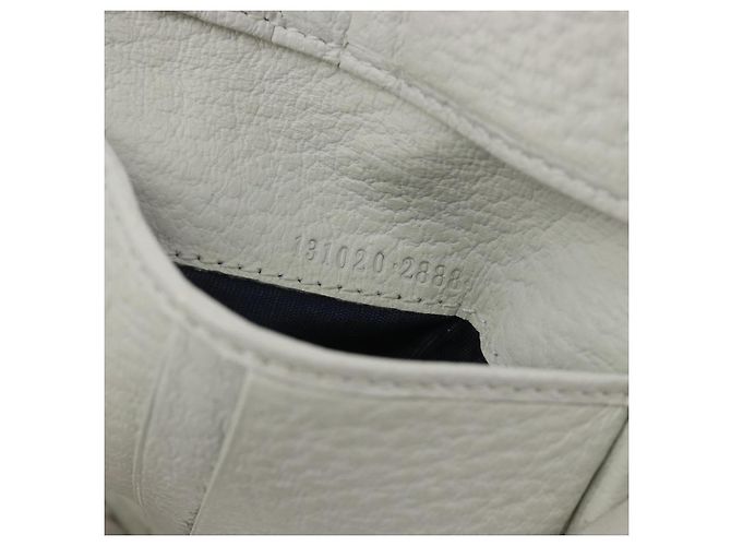 Cartera GUCCI Interlocking Sherry Line en cuero blanco y oro 131020 Auth yk20600A Dorado - vista 12