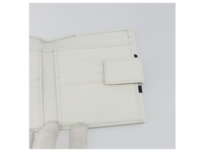 Cartera GUCCI Interlocking Sherry Line en cuero blanco y oro 131020 Auth yk20600A Dorado - vista 18