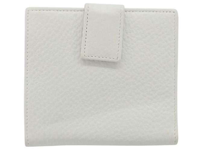 Cartera GUCCI Interlocking Sherry Line en cuero blanco y oro 131020 Auth yk20600A Dorado - vista 2