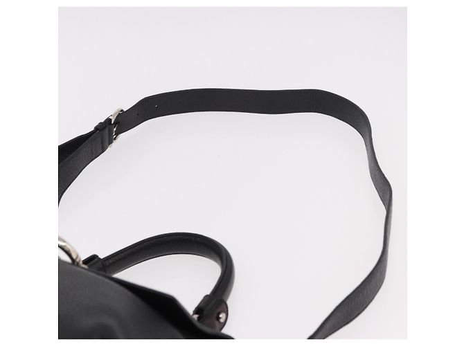 Borsa Salvatore Ferragamo Gancini in Pelle 2way Nera Argento Auth ka4860A Nero - vista 15