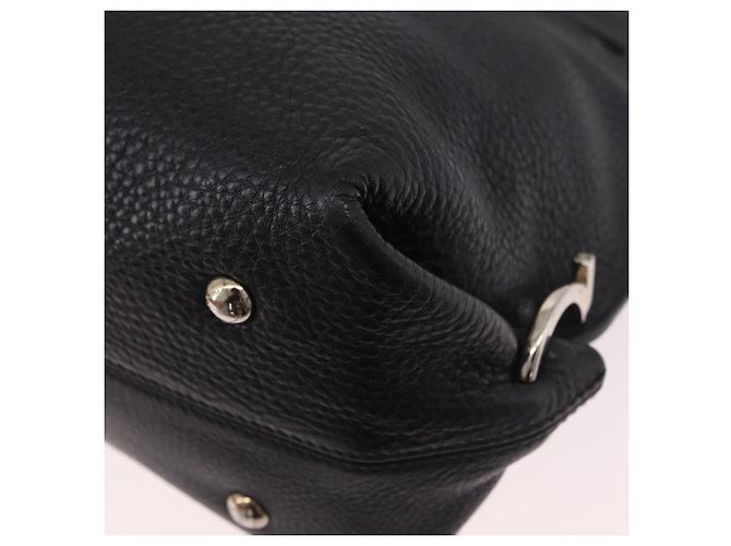 Borsa Salvatore Ferragamo Gancini in Pelle 2way Nera Argento Auth ka4860A Nero - vista 18