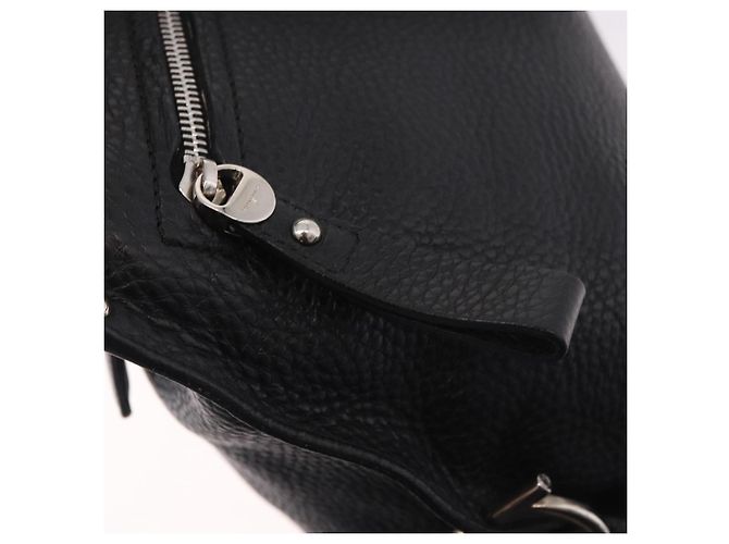 Borsa Salvatore Ferragamo Gancini in Pelle 2way Nera Argento Auth ka4860A Nero - vista 20